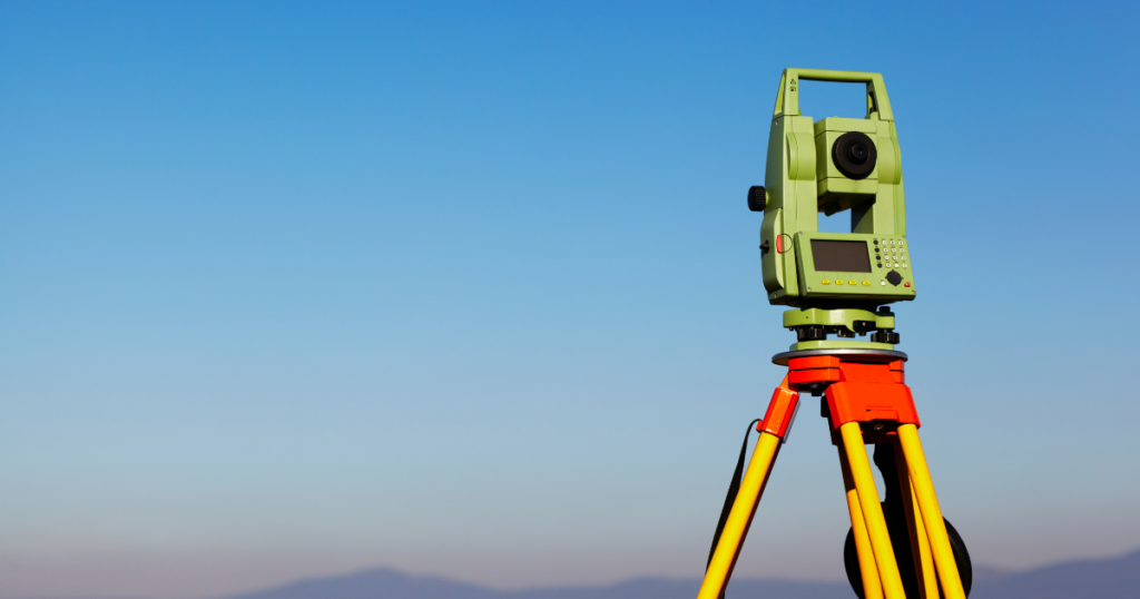 An image of a theodolite, a land surveying tool used to keep up with ALTA survey standards, and the American Land Title Association logo.